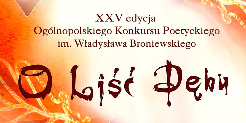 XXV Ogólnopolski Konkurs Poetycki im. W. Broniewskiego w Płocku